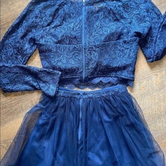 Sequin Hearts Lace Skater Girl Dress ❤️ - Picture 4 of 5